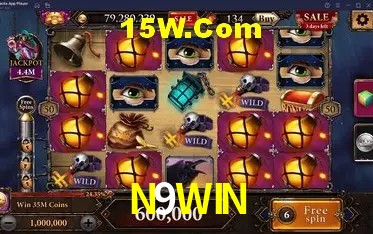 Tela de boas-vindas e lobby de jogos do aplicativo N9WIN